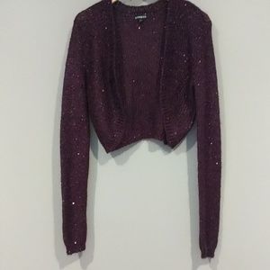 Purple cardigan